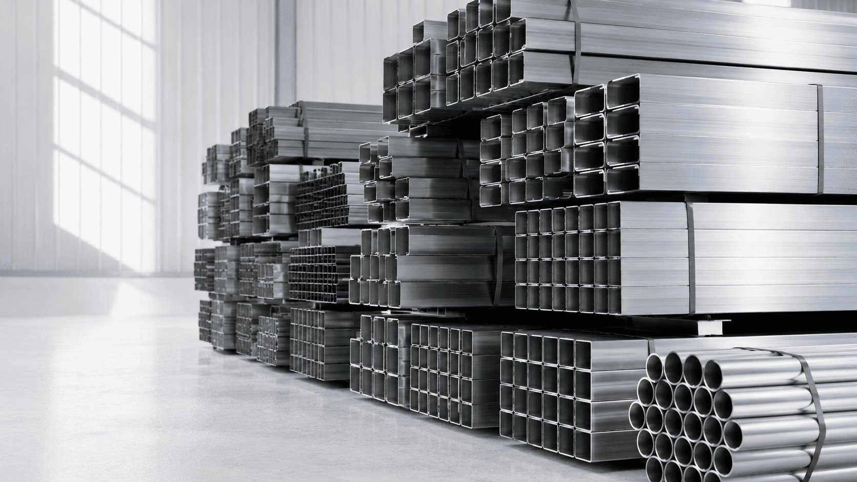 Stacked aluminium profiles